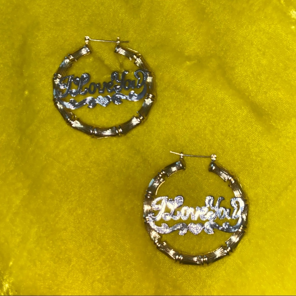 “I love you” Hoop Earrings